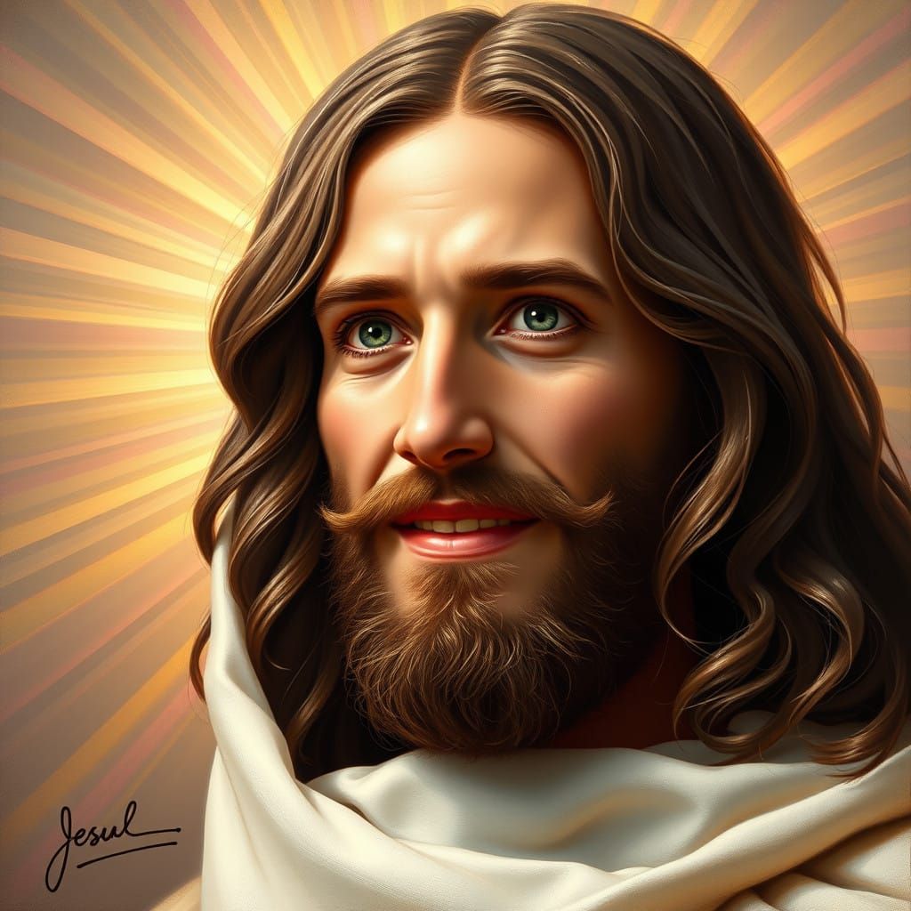 Serene Jesus Christ in Soft Romanticism Style