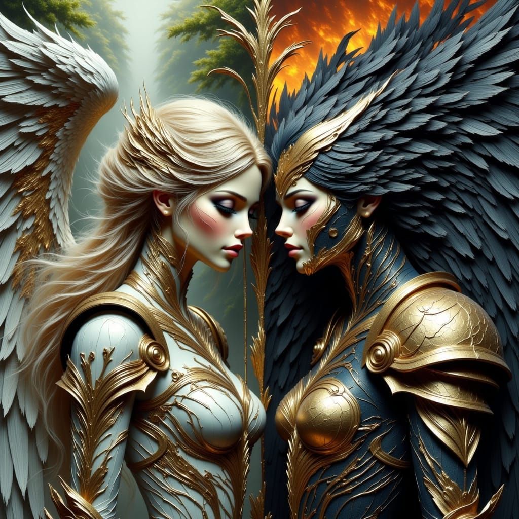 Angels in Dystopian Paradise and Hell