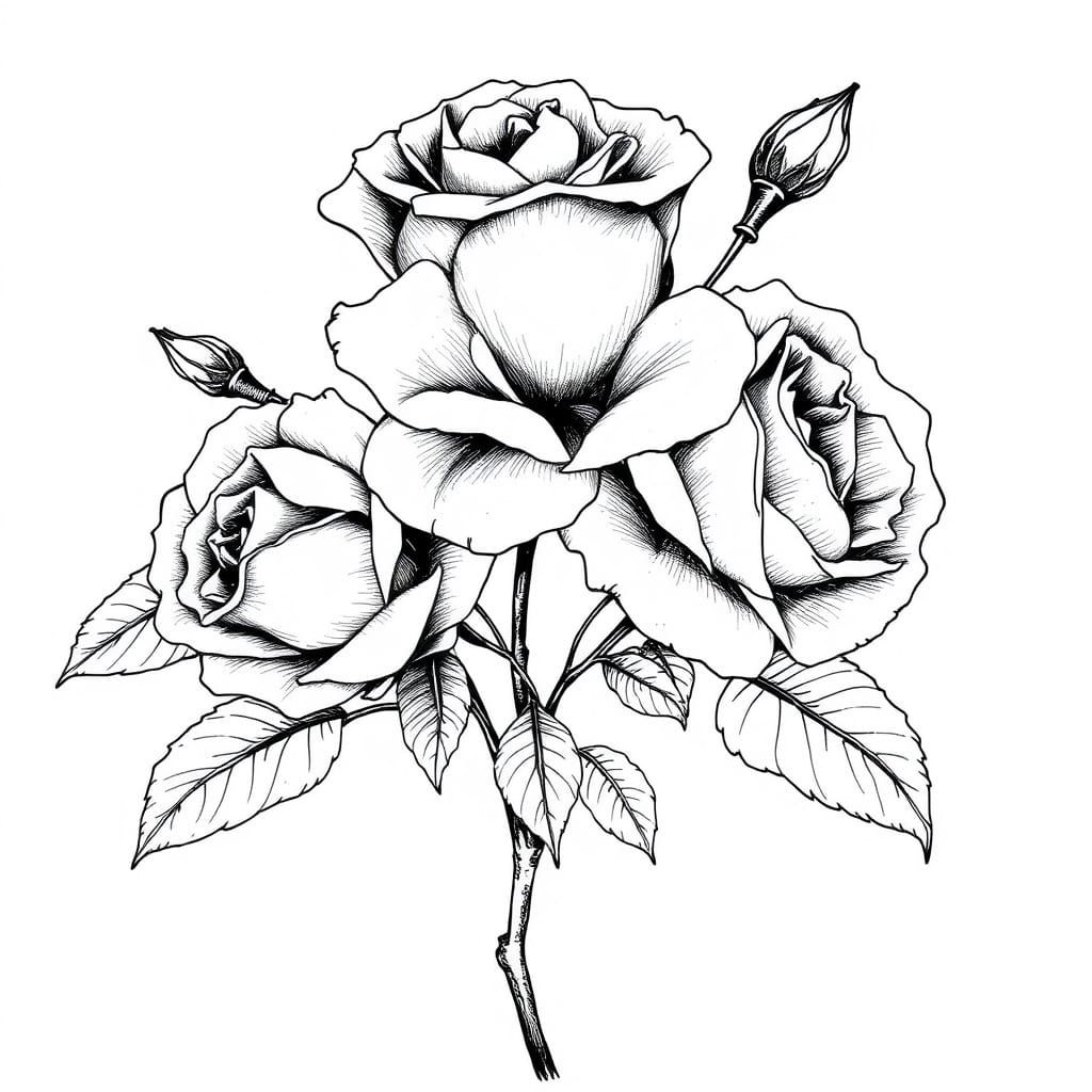 Floral Beauty in Art Nouveau Style