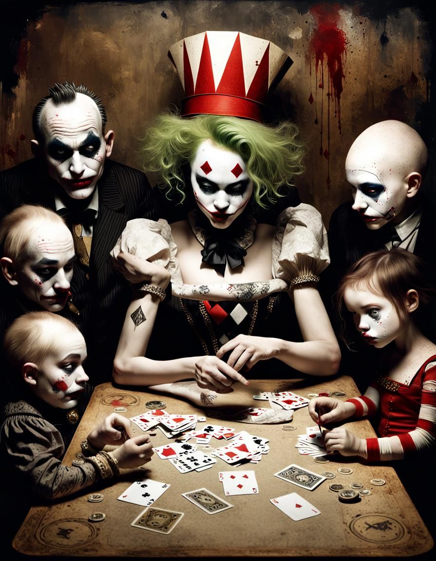 Robotic Cyborg Bear as Queen of Diamonds