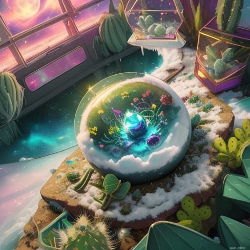 Surreal Digital Artwork Evoking Winter Wonder