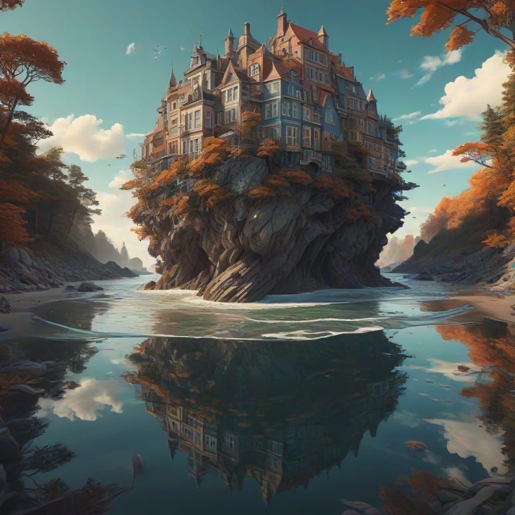 Fractal Treasure Trove in Cyberpunk 3D Art