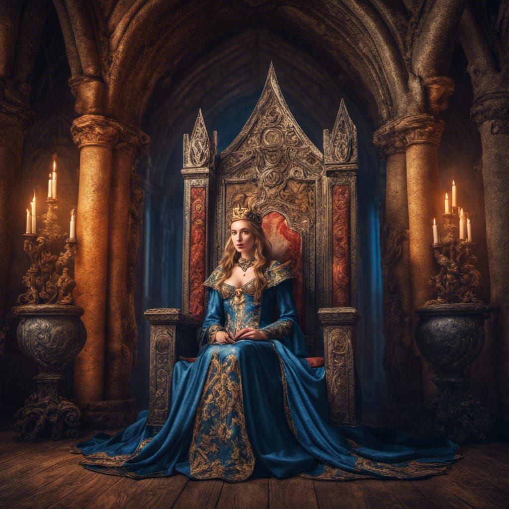 Medieval Queen in her Castle