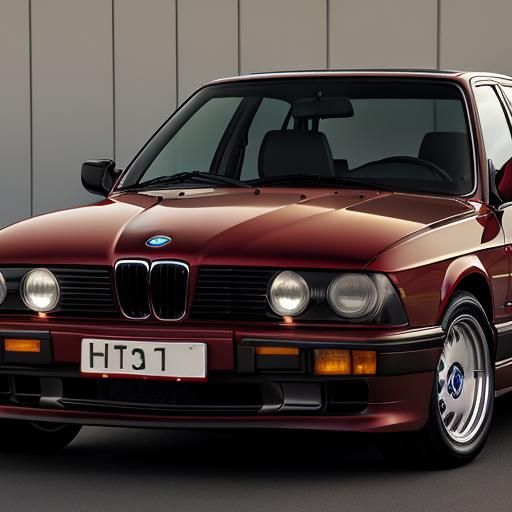 Classic Red 1991 BMW 325i Sedan