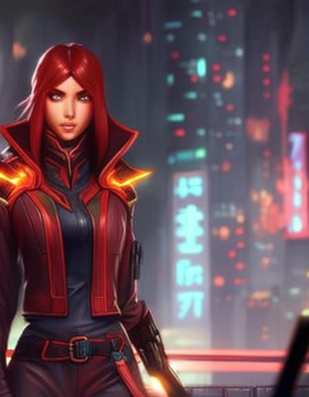 Sunset Shimmer in Cyberpunk Tokyo Portrait