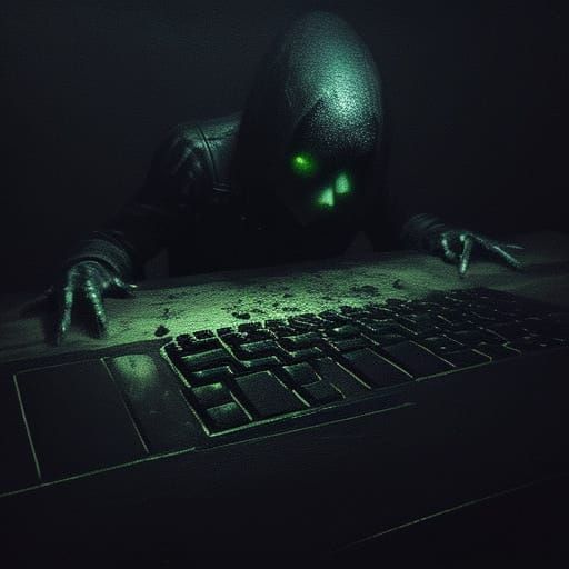 Dark Surrealist Unsubscribe as Oil Painting