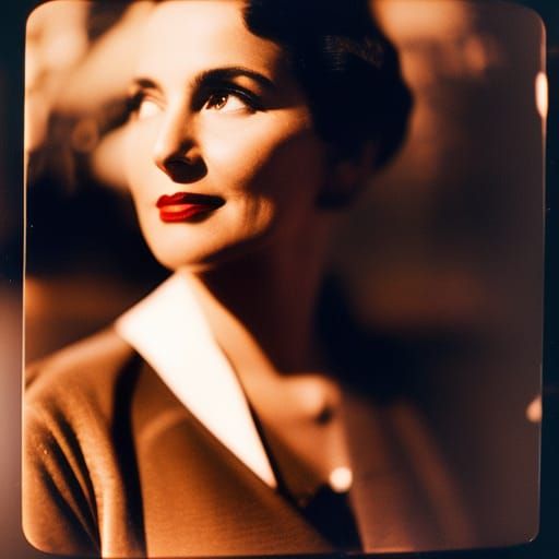 Attractive Woman in Vintage Film Noir Style