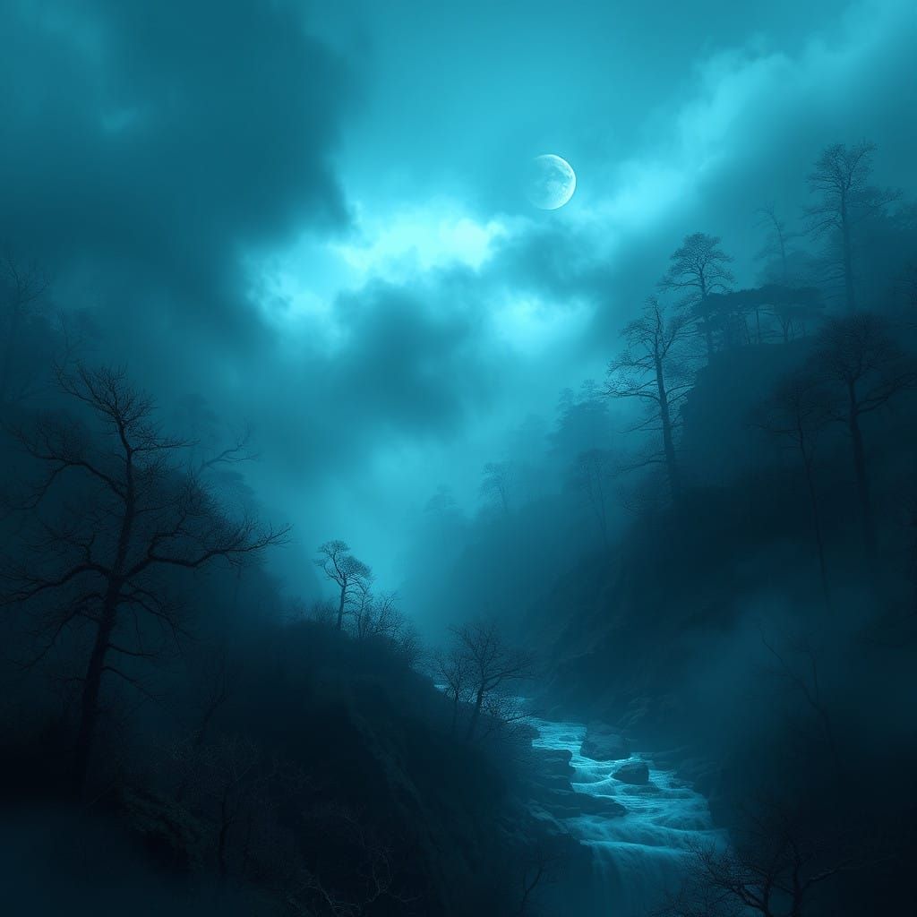 Foggy Dreamscape Emerging from the Shadows of Existence