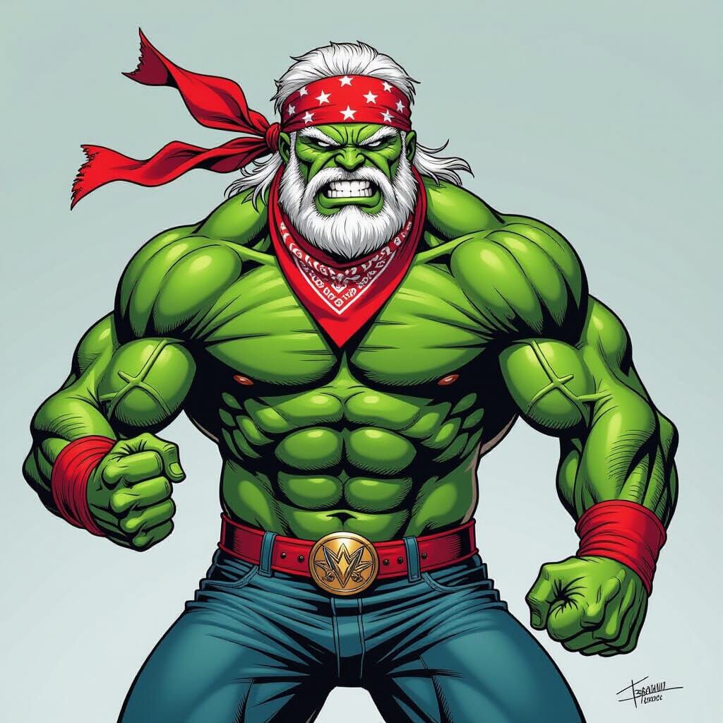 Hulk Hogan Comic Book Art