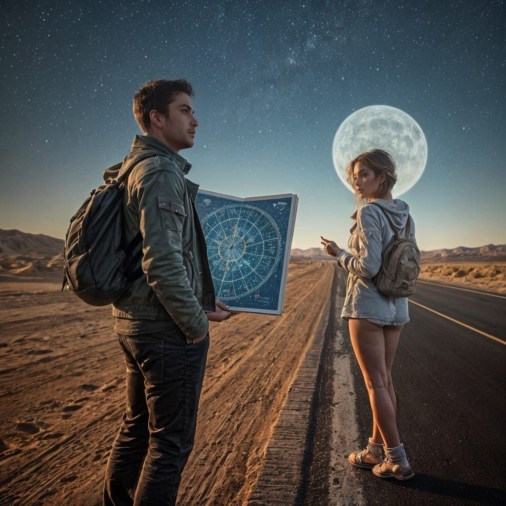 Retro-Futuristic Travelers Embark on Cosmic Odyssey