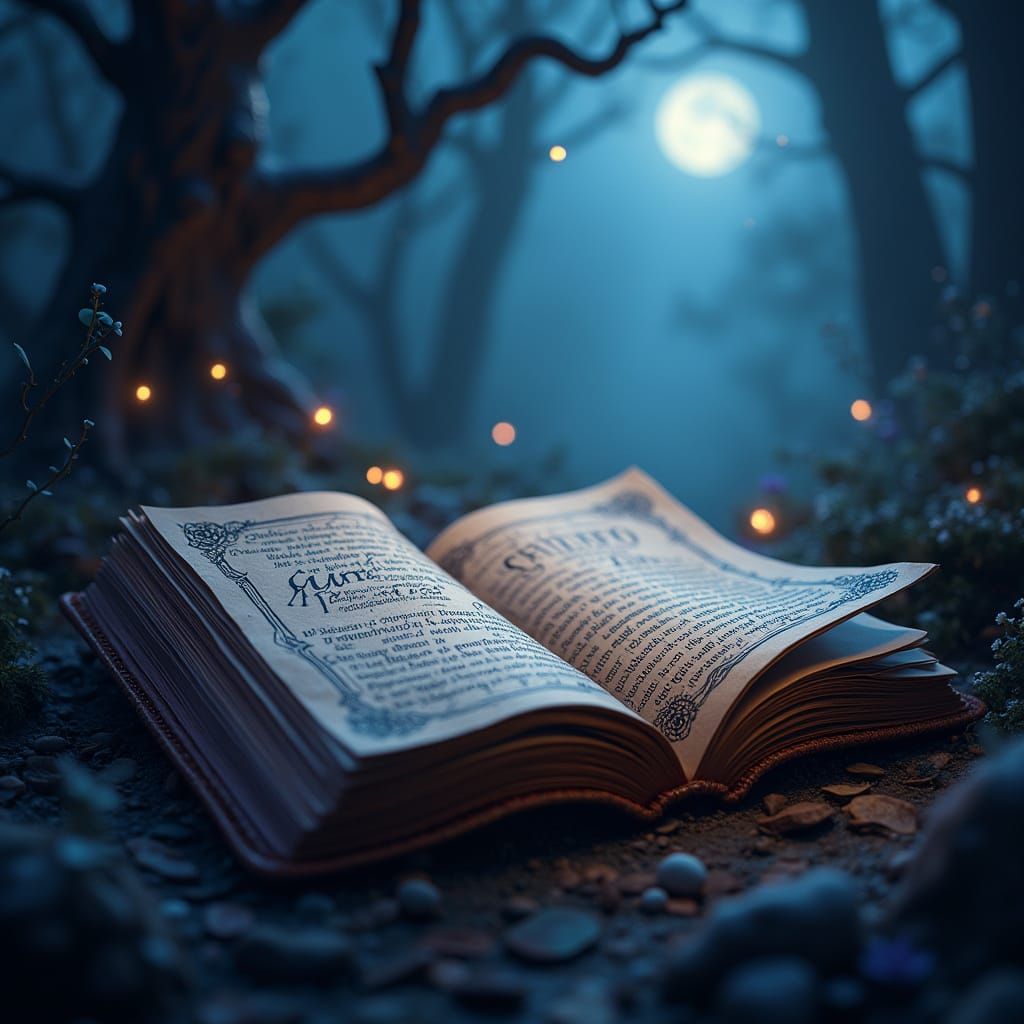 Whimsical Fantasy Book Cover in Elegant Script with Gnarled ...