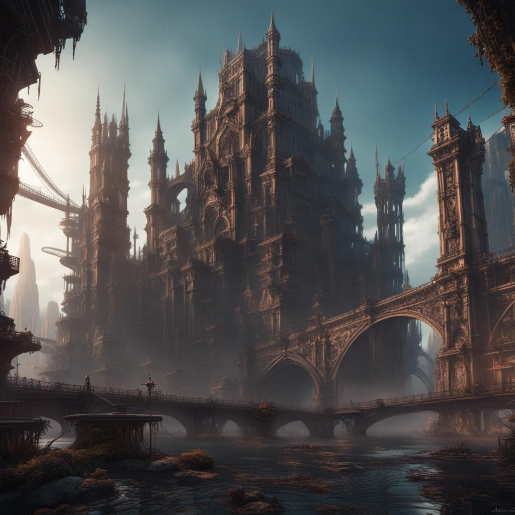 Fantastical Matte Painting in Deep Color