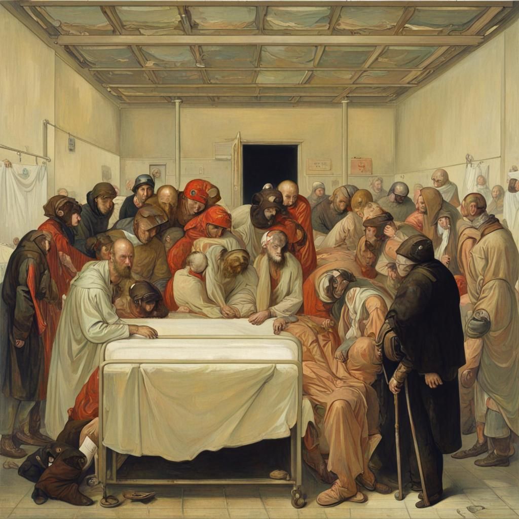 Military Hospital Ward in Richard Dadd Style