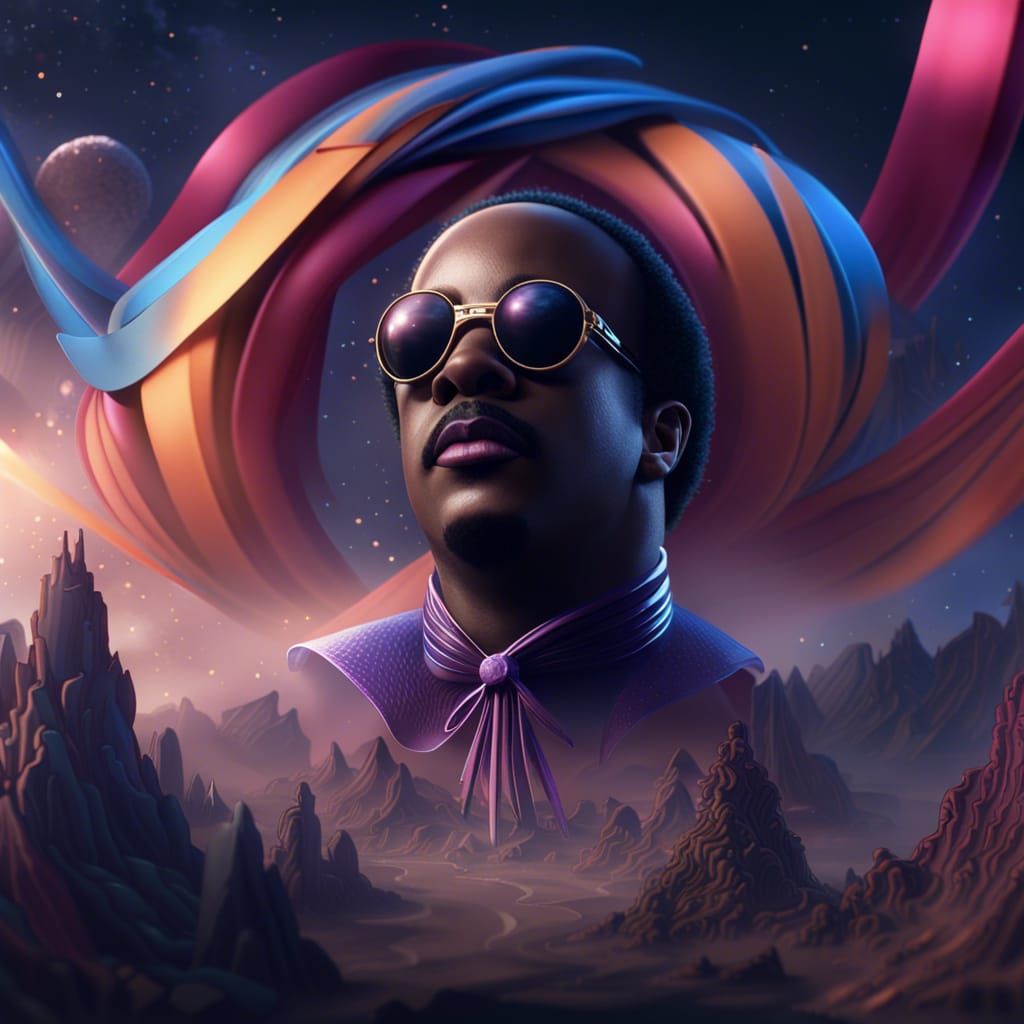 Fantastical Matte Painting: Stevie Wonder's Ribbon in the Sk...