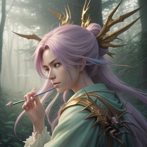 Battle Fairies Clash with Spider in Mystical Forest