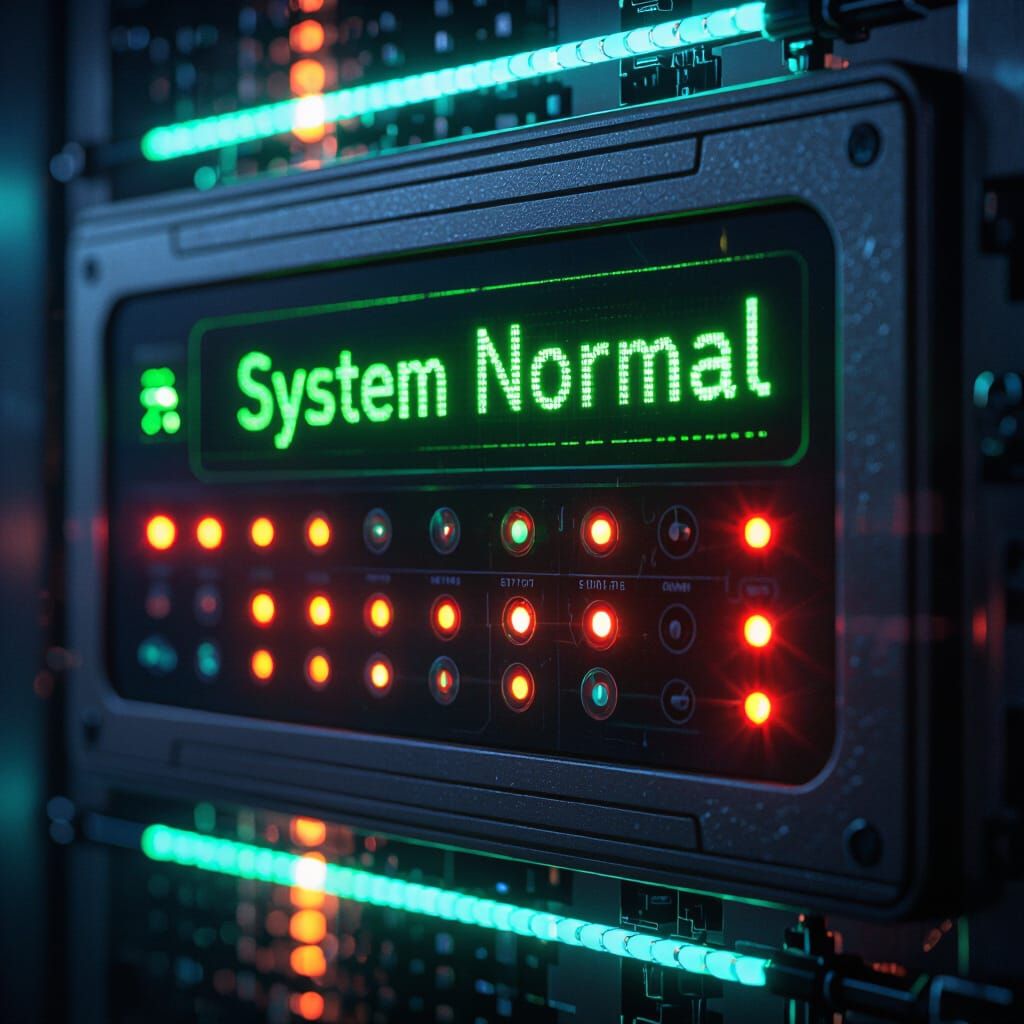 Fire Alarm Panel Displays System Normal Status