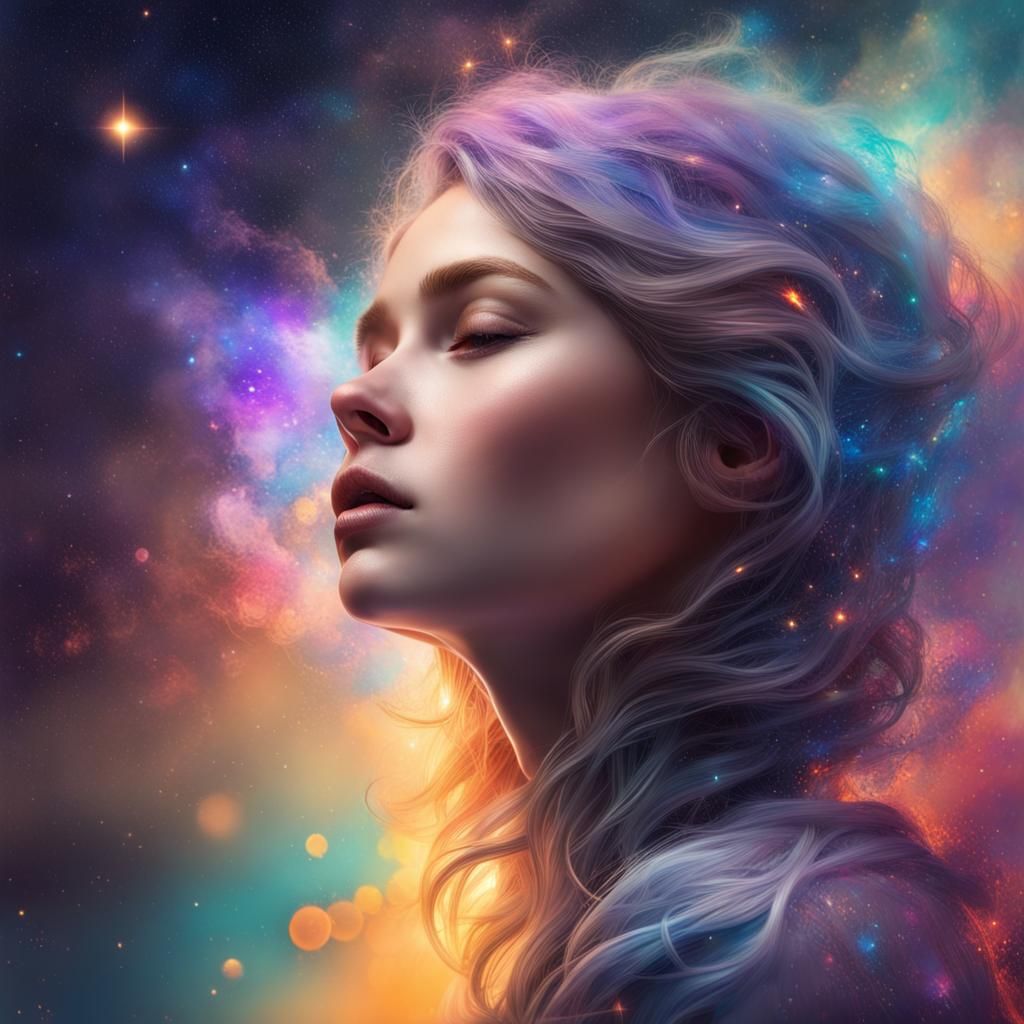 Hyperrealistic Galaxy Dream Journal Splash Art