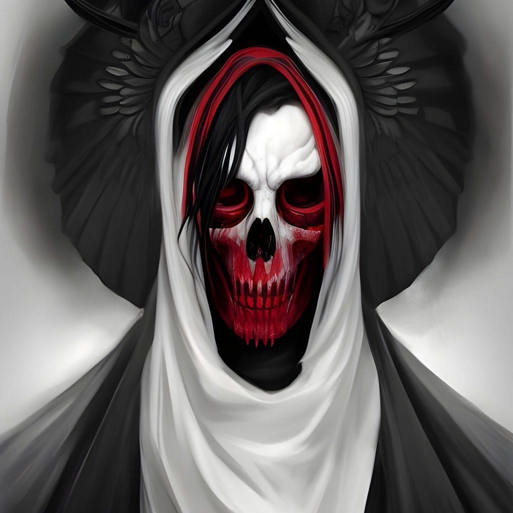 Intimidating Grim Reaper Portrait with Scythe