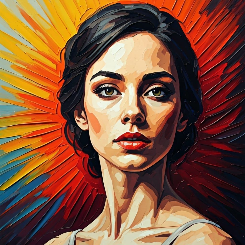 Ballet Dancer Portrait as Impressionist Fresco