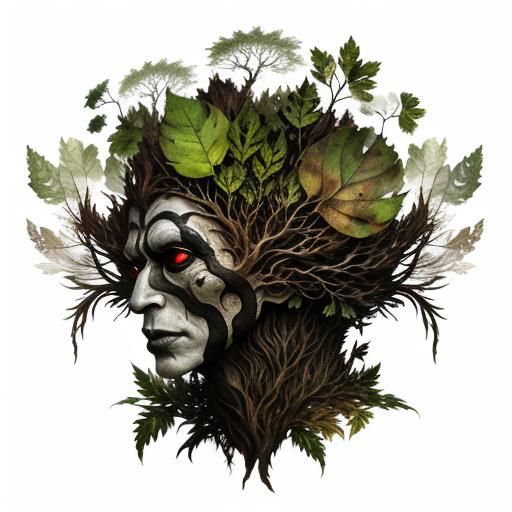 Surreal Root Creature in Dystopian Cityscape: Double Exposur...