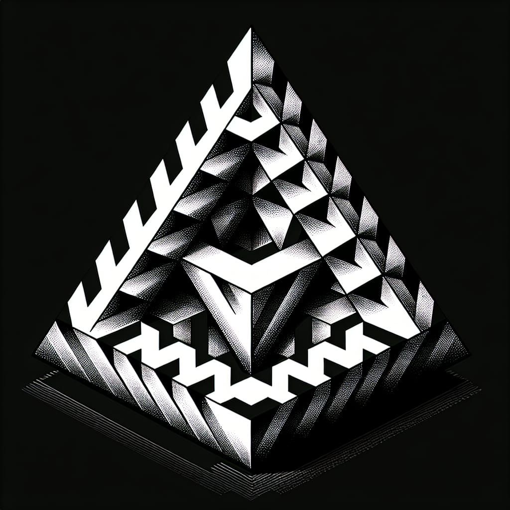 Minimalist Penrose Triangle Tattoo Design