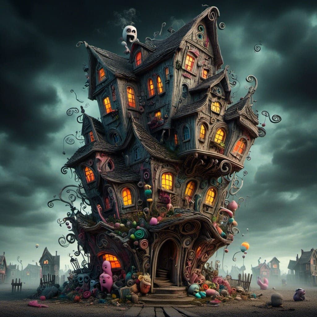 Aggressive Text Character in Hyper-Maximalist Style