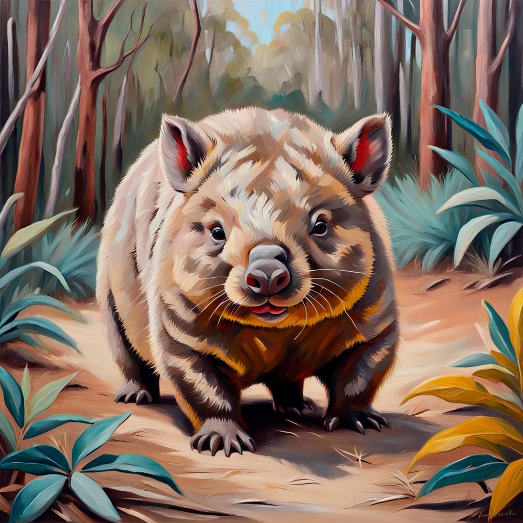 An adorable wombat in Australia