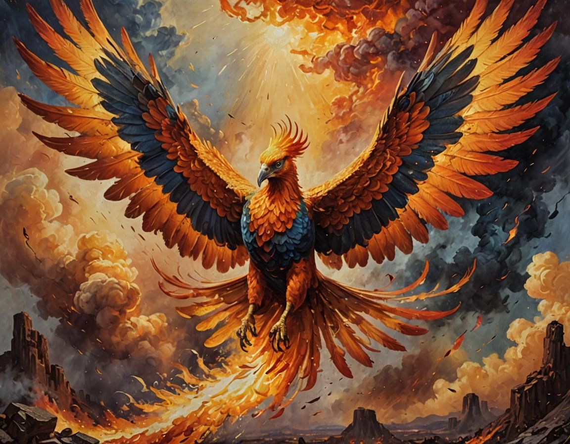 Phoenix Rising: Oil Painting in Fantasy Realism