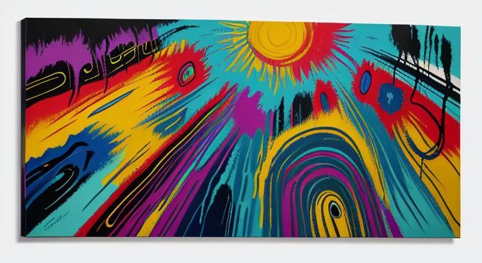 Expressionist Garden Scene Inspired by Munch and Joy Divisio...