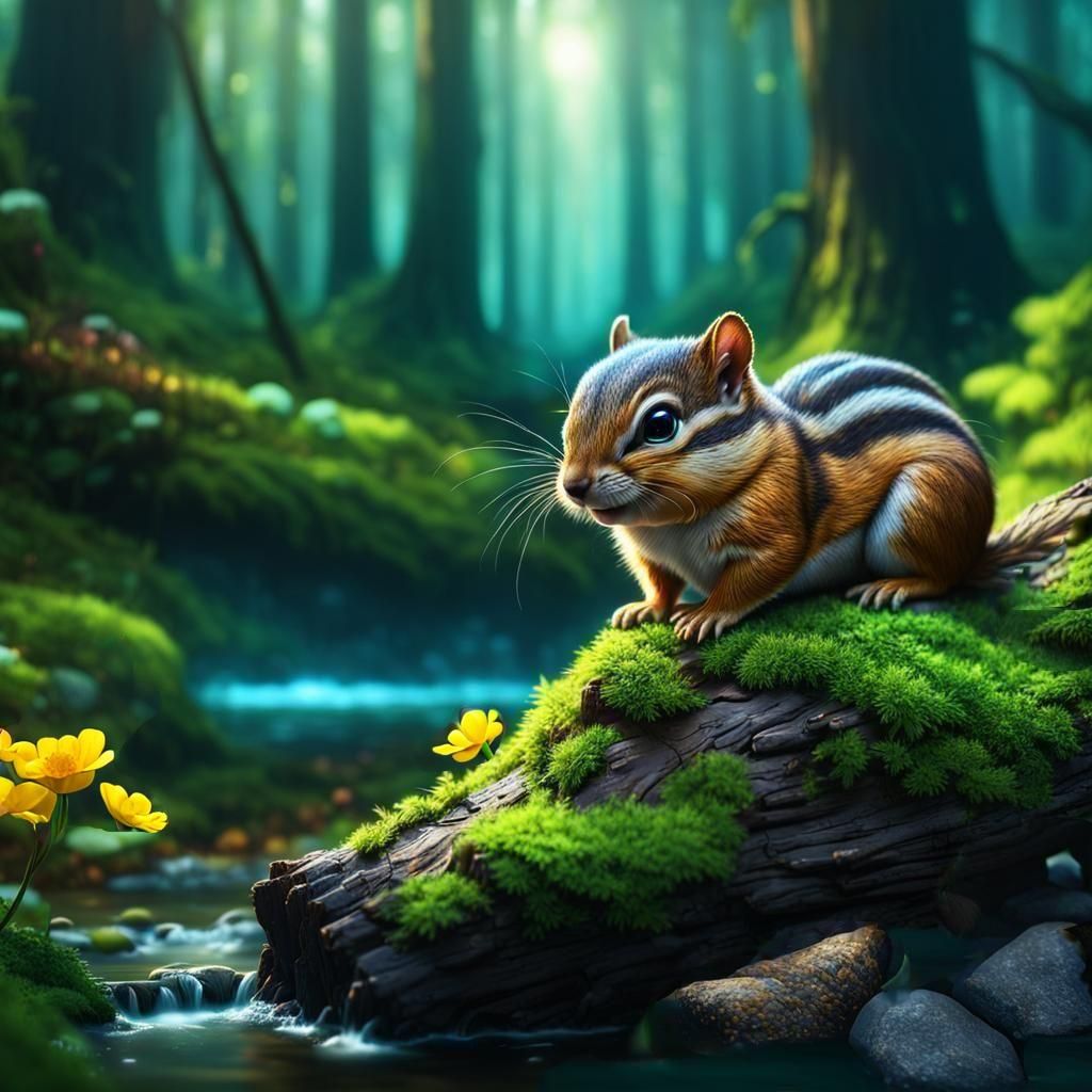 Detailed Matte Painting of Yellow Buttercups