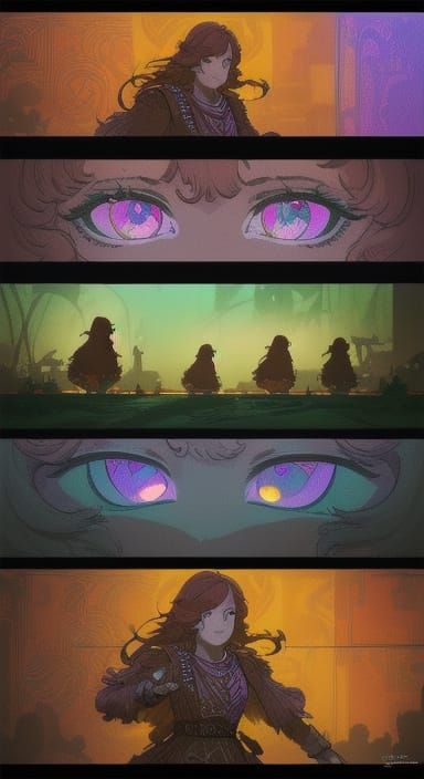 Vibrant 1970s Scene in Epic, Cinematic Style