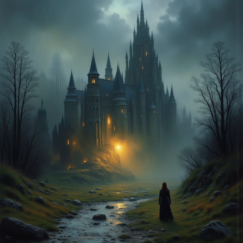 Moody Atmospheric Ominous Portrait of a Beautiful Woman