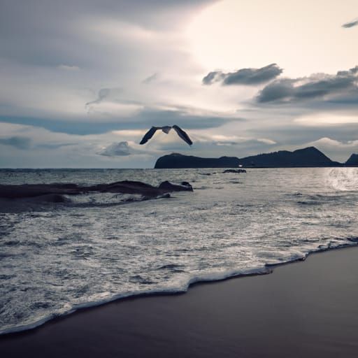 Dreamlike Starscape: Ethereal Beach Scene