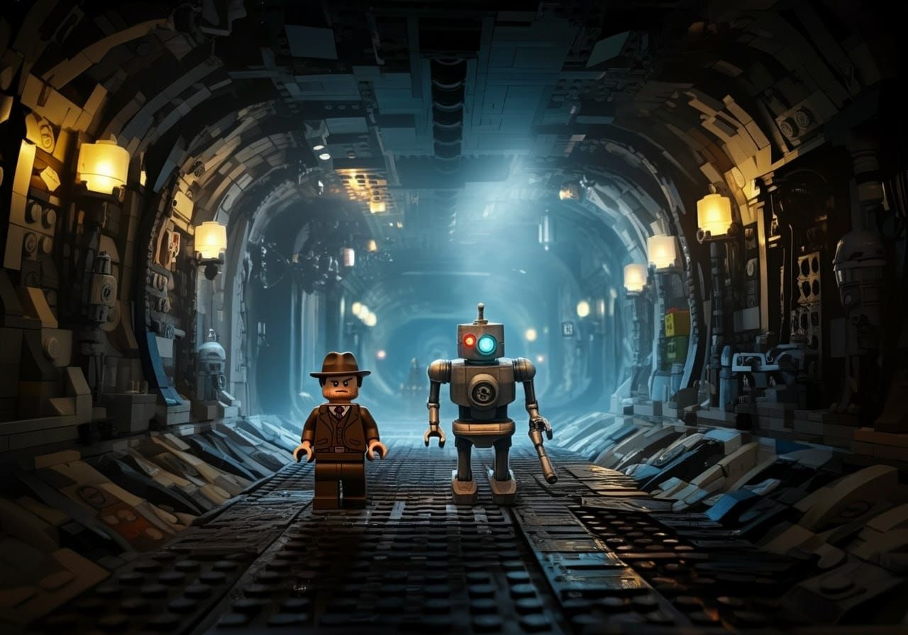 LEGO Caves of Steel by Isaac Asimov.