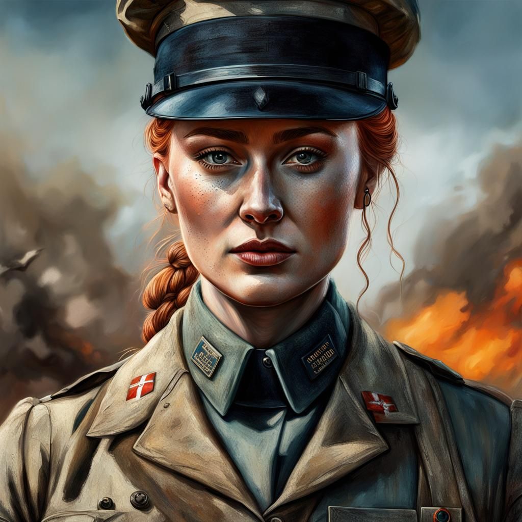 Sophie Turner as WWI British Field Nurse
