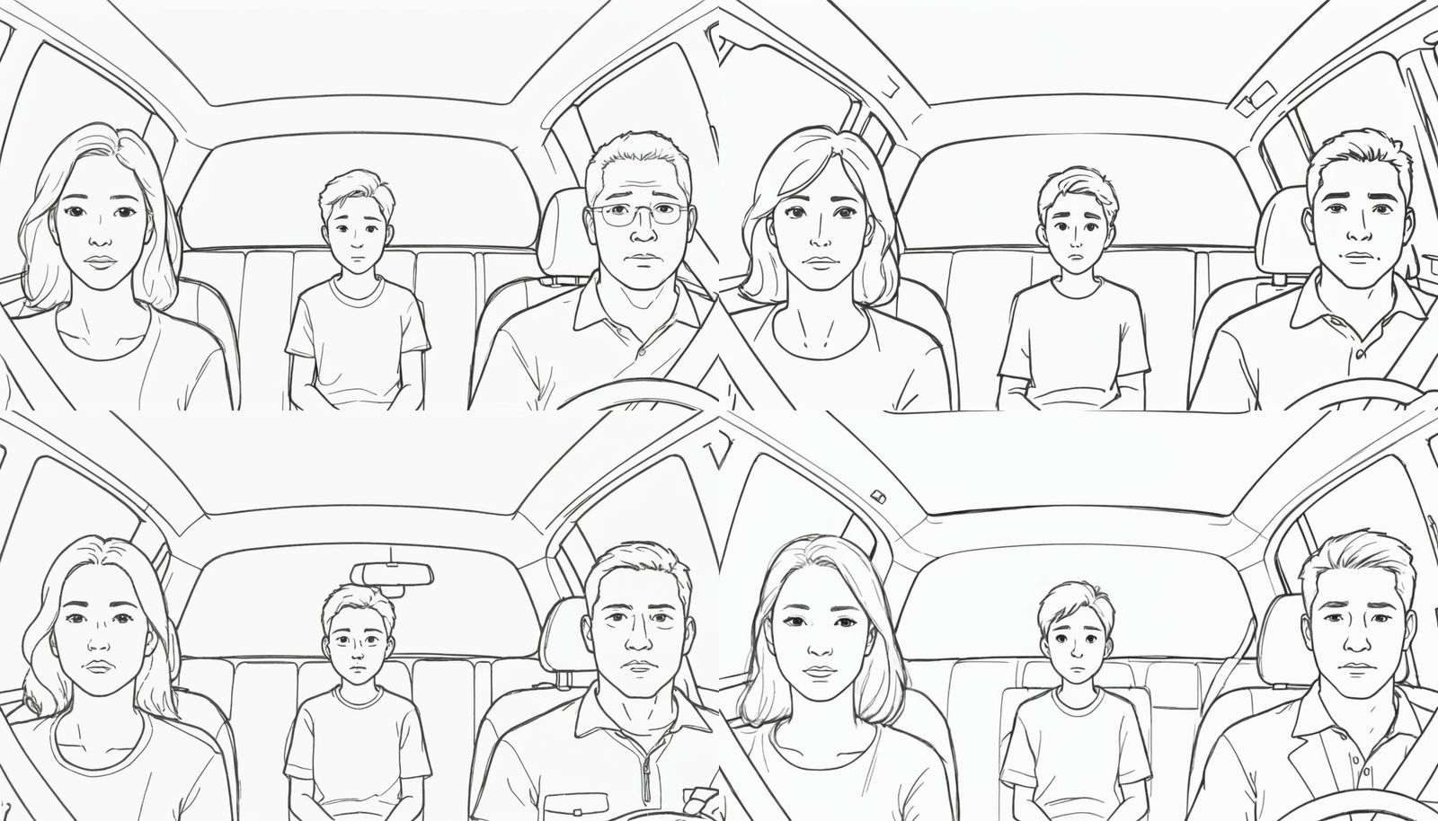 Hyundai Car Interior: Realistic Storyboard Sketch