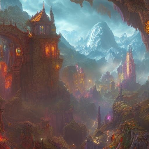 Detailed Coloring Book Page in Unreal Engine Style