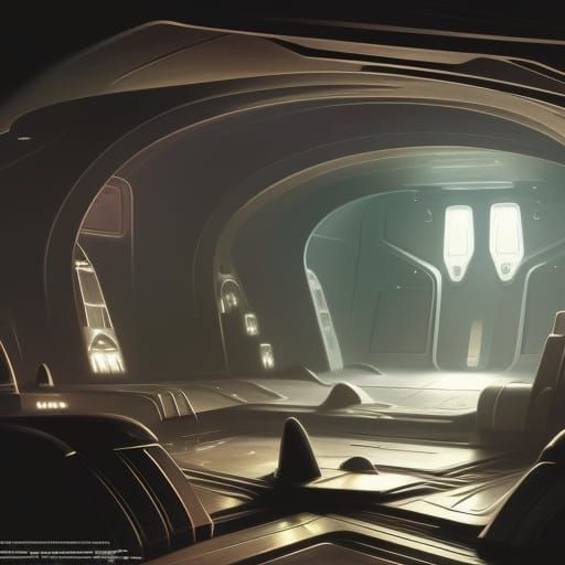 Alien Starship Interior Concept Art