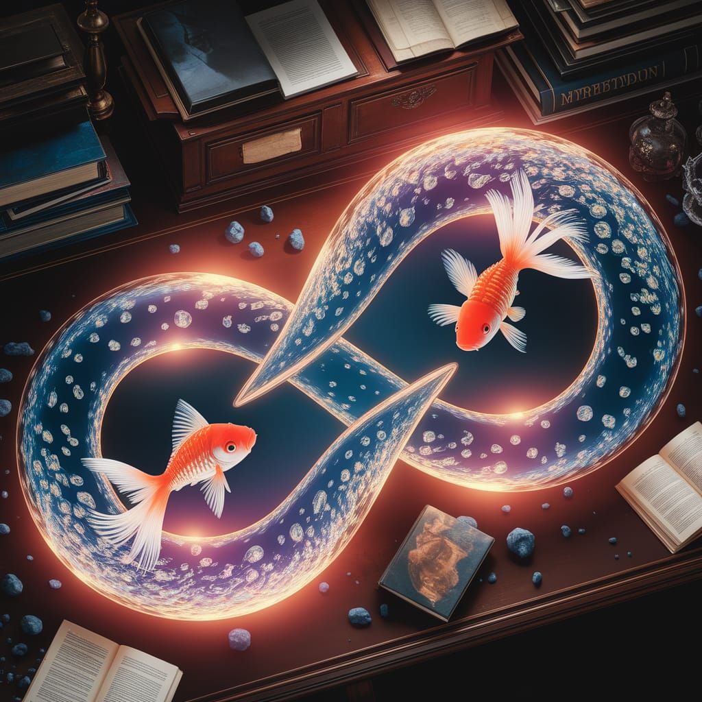 Infinity Loop Aquarium in Ethereal Light