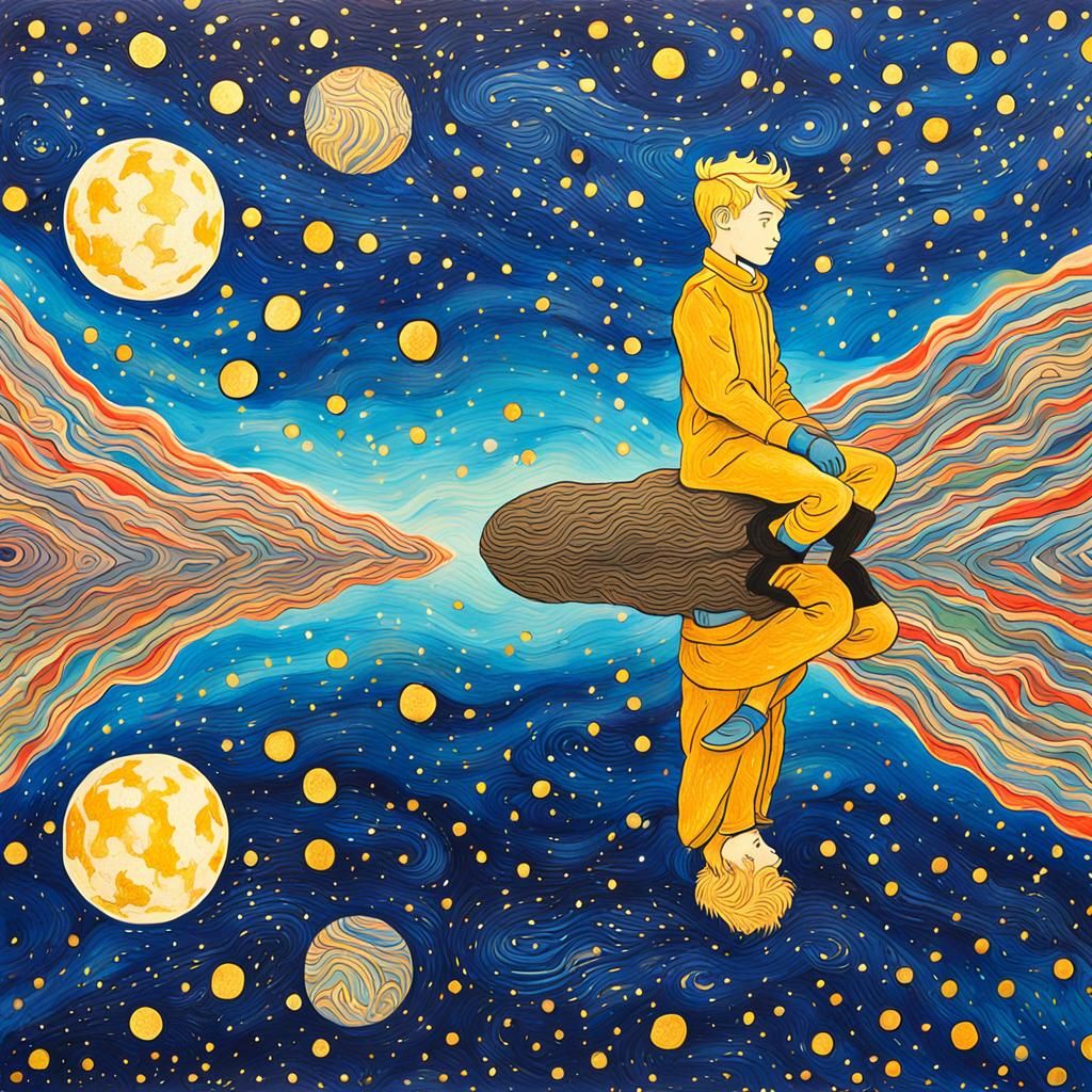 Magical Little Prince World in Gouache and Gold