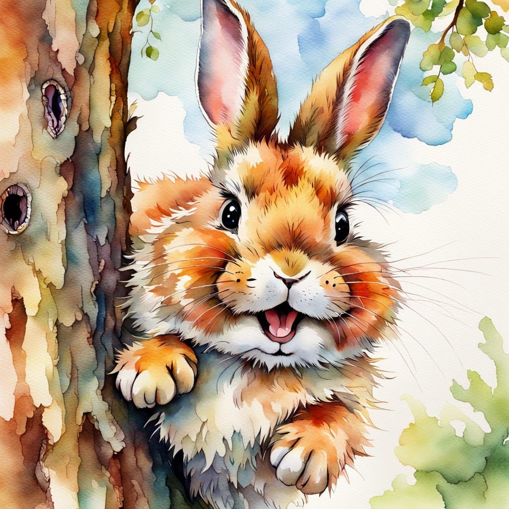Funny Rabbit Laughing in Ultra-Detailed 3D