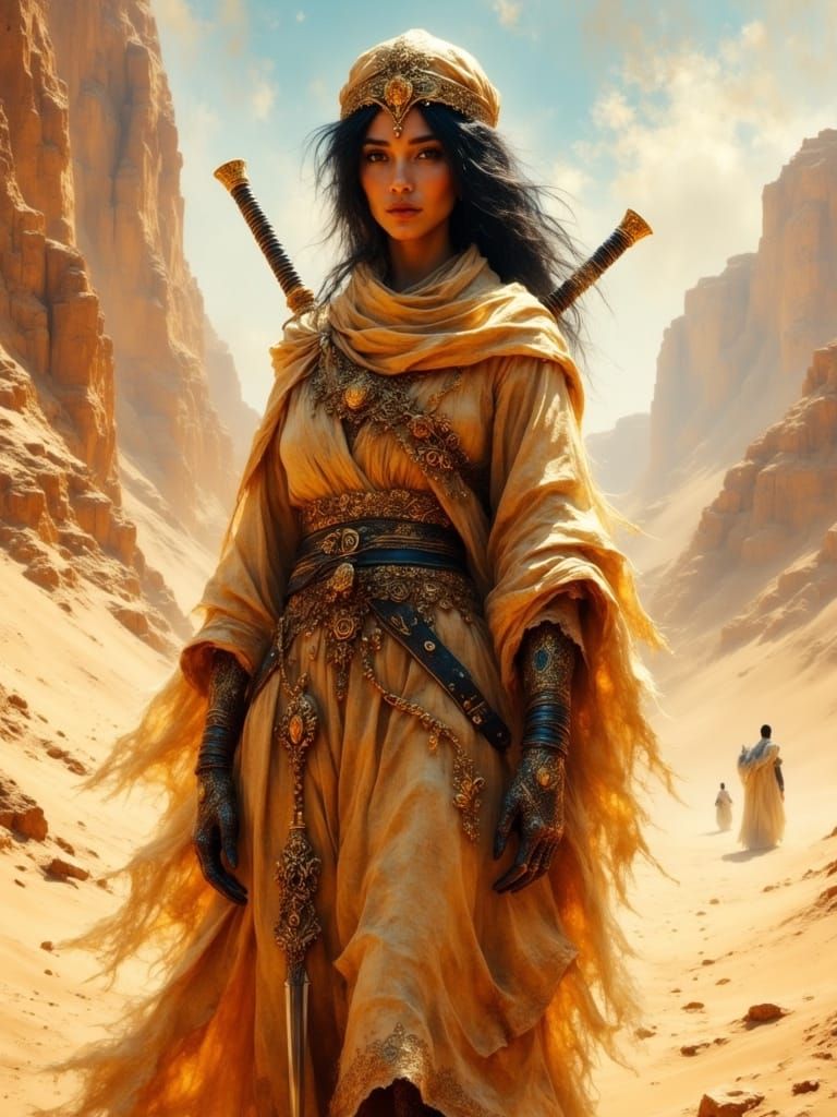 Suldam Warrior in Shienar Desert Landscape