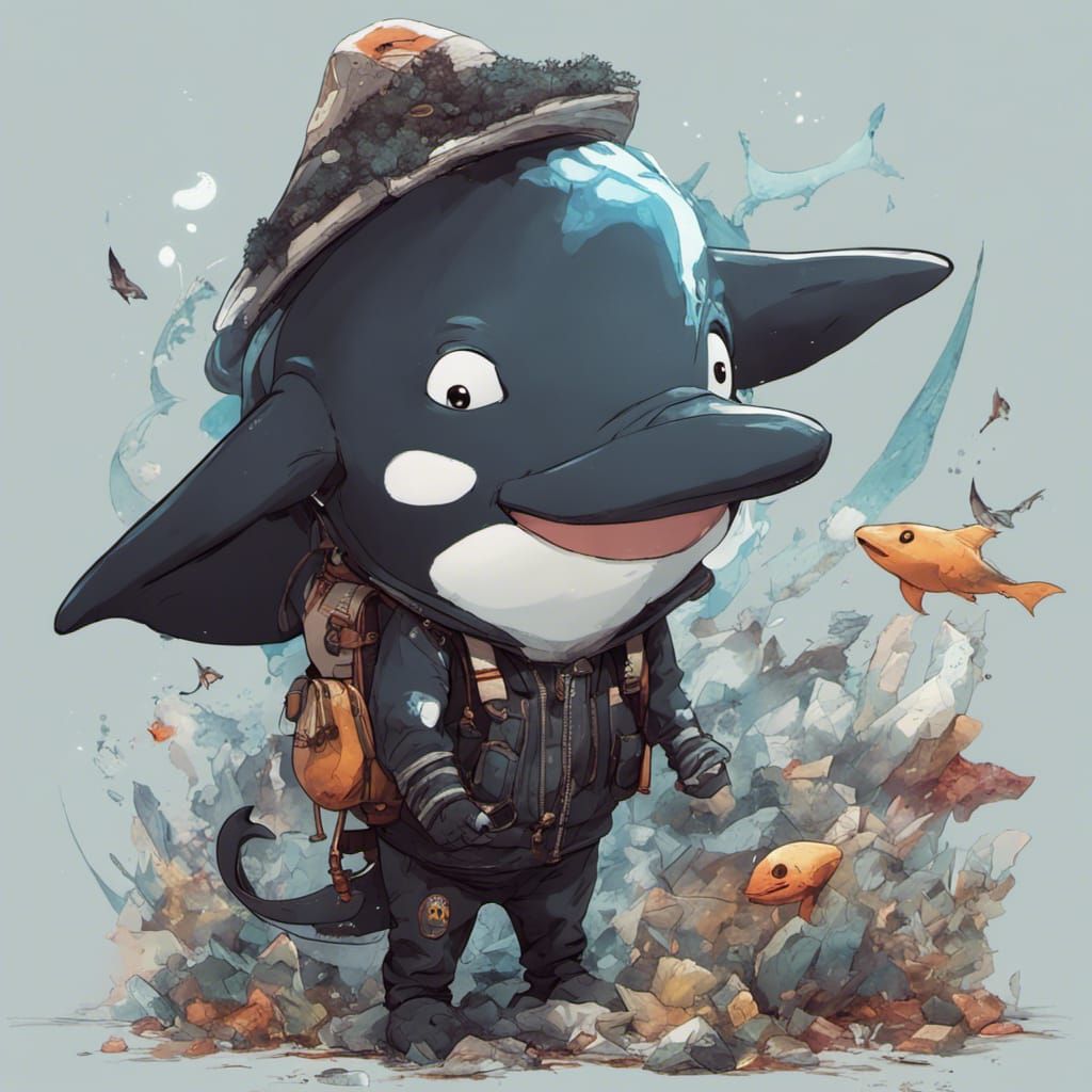Anime Orca Wizard on First Day of School