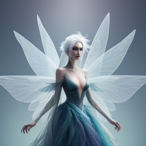 Abstract bodyscape clothed fairy ethereal