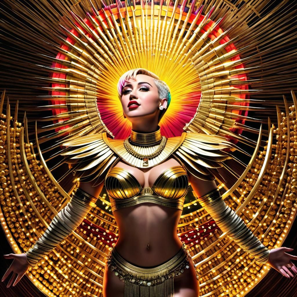 Miley Cyrus Made of Papyrus: Surreal Art