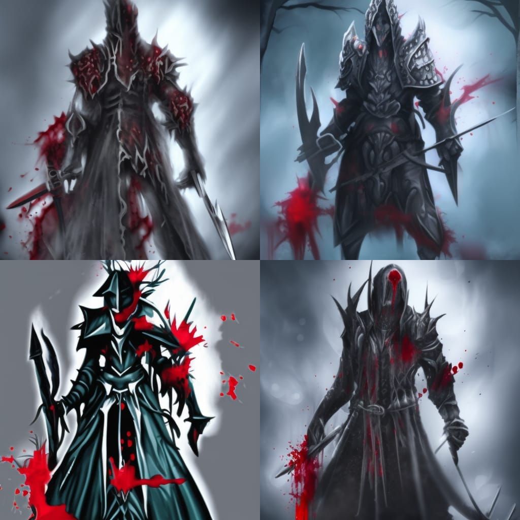 Bleeding Black Knight with Sword