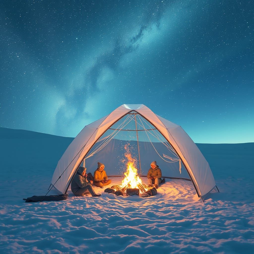 Cosmic Winter Camping in a Shimmering, Fractured Reality