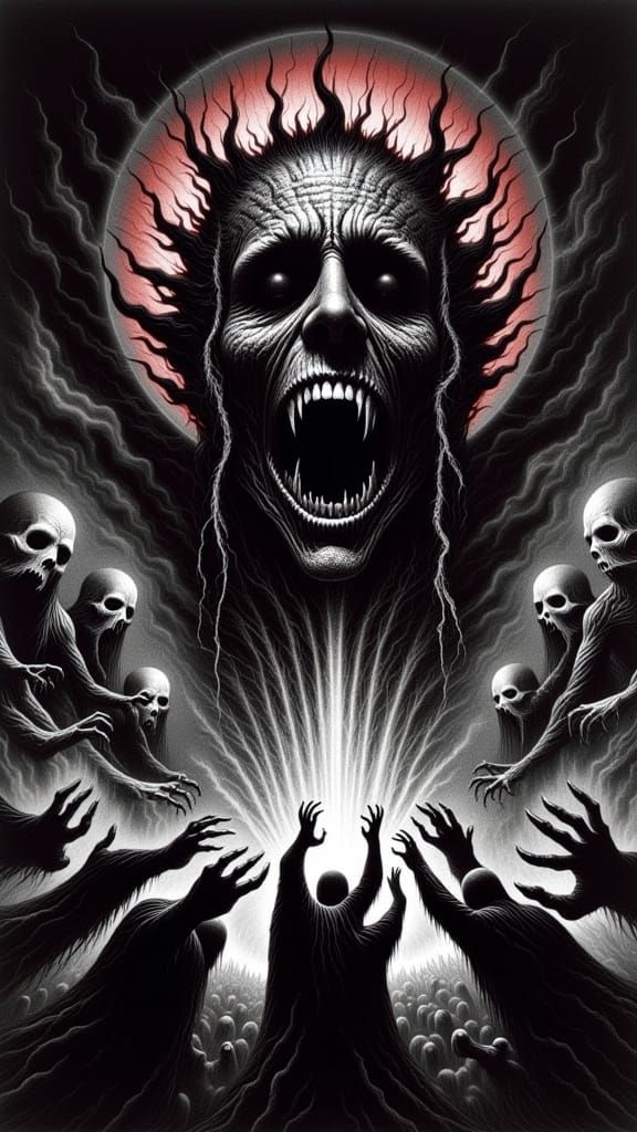 Heavy Metal Album Art in a Satanic Surround Sound Aesthetic