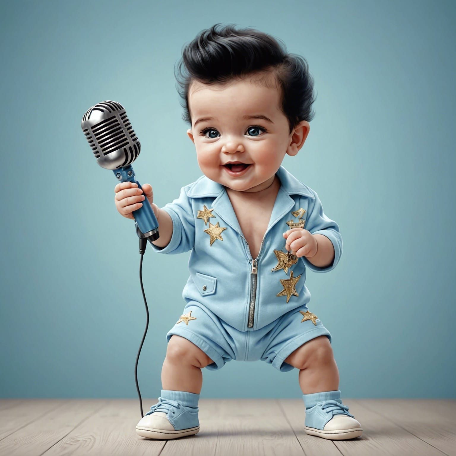 Baby Elvis Impersonator Dancing at Graceland