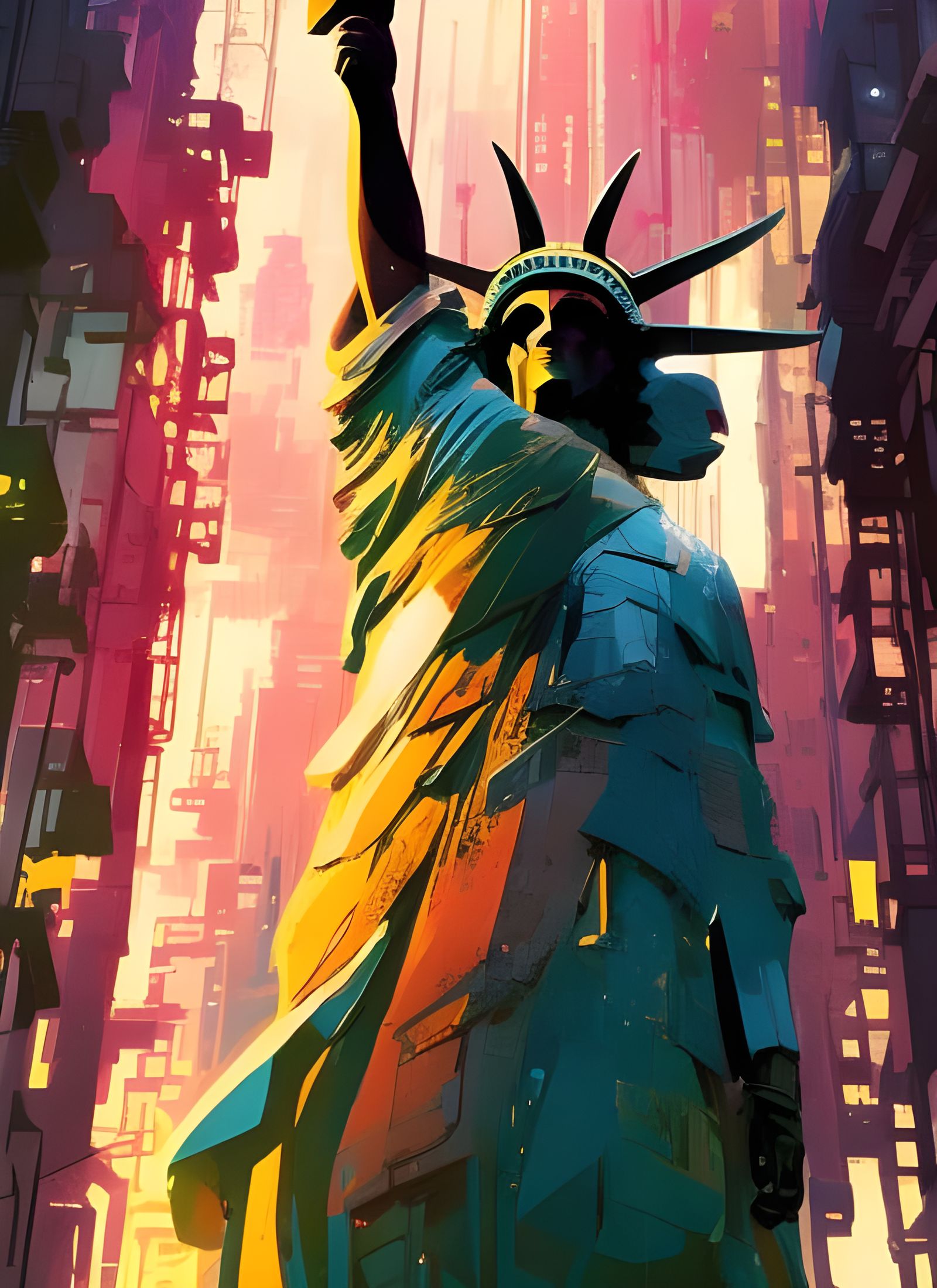 Spirit of Liberty: Digital Illustration in Composite Style